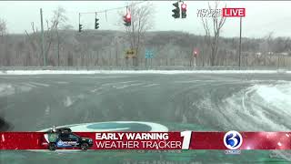 Video: Winter Storm Yoshi causes slick conditions in Woodbury