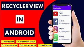 RecyclerView Android | Android Studio Tutorial