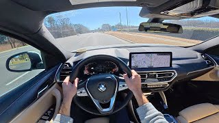 2025 BMW X4 xDrive30i: POV Drive, Walkaround and ASMR