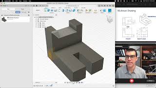 Fusion360 Model from Multiview Drawing