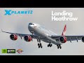 X Plane 12 | landing Toliss A340-600 |London Heathrow