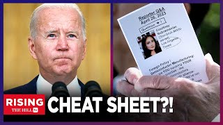 Biden CAUGHT, Given Cheat Sheet With ADVANCED KNOWLEDGE Of Press Question Before Conference