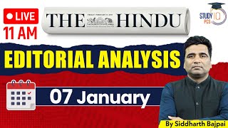 The Hindu Editorial | 7 January 2025 Hindu Editorial Analysis | By Siddharth Sir || StudyIQ PCS