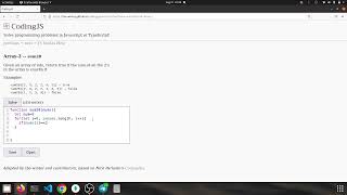 CodinJs (Codingbat) Array-2 --sum28 Javascript solution