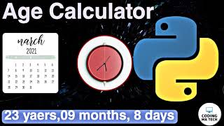 Age Calculate Using PYTHON | Age calculator program | - Get current year