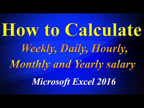 Calculating daily weekly hourly yearly salary in excel sheet Calculating daily weekly hourly yearly salary in excel sheet