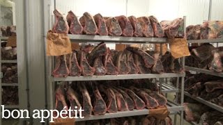 Inside DeBragga & Spitler's Dry-Aging Room
