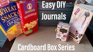 CARDBOARD  BOX JOURNALS - New Video Series - 3  EASY Junk Journals Made From Boxes You Already Have!