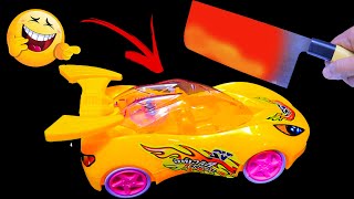🔥 EXPERIMENT : Glowing 1000 degree KNIFE VS TOY CAR
