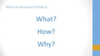 (1) Creating Your Professional Portfolio