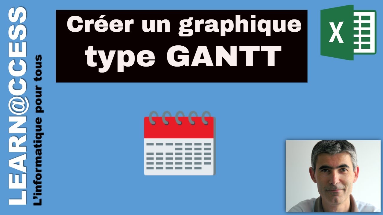 Excel - Créer Un Graphique Sous Forme D'un Diagramme Gantt - YouTube