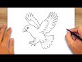 How to draw Cute Eagle Easy