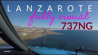 Lanzarote Noseview Landing 2020 Boeing B737NG 4K