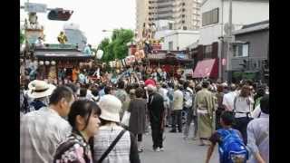 熊谷うちわ祭　東京ガス前 全町叩き合い