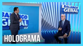 RecordTV inova e estreia holograma de Renato Lombardi no Balanço Geral