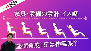 インテリアコーディネーター資格講座[１次試験]家具・設備の設計_イス編