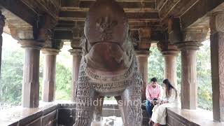 Nandi Bull Shrine, Khajuraho - Nandi statue covered in exquisite carvings