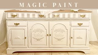 Come trasformare un mobile, in stile Shabby Chic. Righe, stencil e fregi. DIY Elisa & Magic Paint