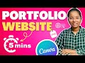 Create a Portfolio Website in 5 Minutes in Canva - FREE!