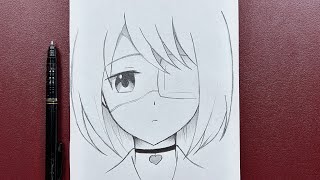 Easy anime sketch | how to draw anime girl - easy steps