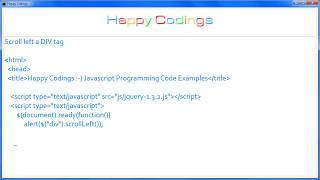 JavaScript | Scroll left a DIV tag