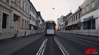 Sie fährt wieder! Die erst Fahrt der 044 nach den Gleisbauarbeiten Sternstraße / Hülser Straße