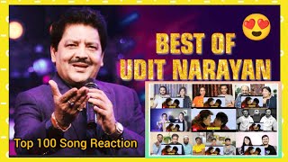 Top 100 Songs Of Udit Narayan | Random100 Hit Songs Of Udit Narayan | Hani Reaction Mashup