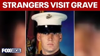 Viral post brings strangers to Arlington grave of fallen soldier