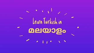 Learn Turkish in Malayalam - Basic phrases - wishes