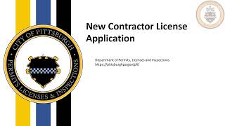 OneStopPGH - PLI - Licenses