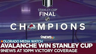 KUSA - 9NEWS at 10PM - A-Block Avalanche Stanley Cup Victory Coverage (June 26, 2022)