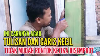 Cara agar afdruk tidak rontok ketika penyemprotan dengan air