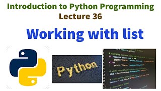 Working with List in Python || Introduction to Python Programming VTU syllbaus