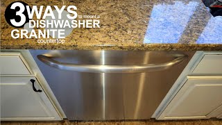 3 WAYS to mount a dishwasher to granite countertops and stop the dishwasher from moving forward