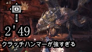 [MHWI] リオレイア希少種　ハンマーソロ　2分49秒/Gold Rathian Hammer solo (オトモ、罠無し)