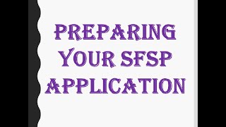 Preparing Your SFSP Application - Entre System - New Sponsors