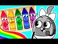 Funny Drawing Pencils ✨🐣 Five Little Funny Penсils and More Color Cartoons 🥑