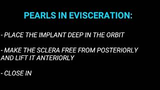 ocular evisceration tecnique. Anoftalmic socket. Medpor implant. Dra Prada. Clínica Moreiras