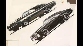 Let's sketch a 1970 Chevelle with markers