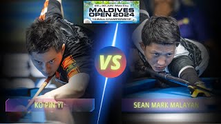 KO PIN YI VS  SEAN MARK MALAYAN | MALDIVES OPEN 2024 10 BALL CHAMPIONSHIP #10ball #highlights