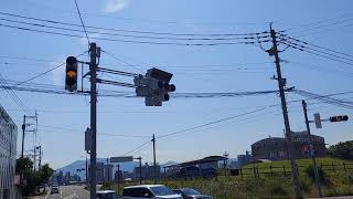 福岡県飯塚市芳雄町 踏切信号機 福北ゆたか線 (新飯塚ー飯塚) 旧芳雄踏切