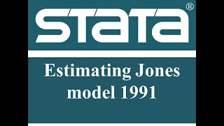 Estimating Jones model 1991 using Stata