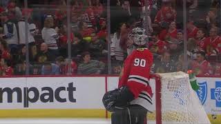 Blackhawks Emergency goalie 36 year old Scott Foster makes 7 saves in NHL debut