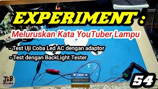 EXPERIMENT UNTUK MELURUSKAN  APA KATA YOUTUBER