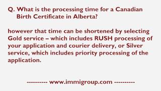 What Is The Processing Time For A Canadian Birth Certificate In Alberta?