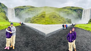 HIKING to the TOP of SKOGAFOSS WATERFALL ICELAND | SKYE and Family