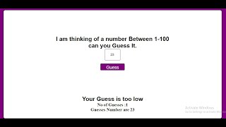 Number Guessing Game | Javascript Beginner project Tutorial