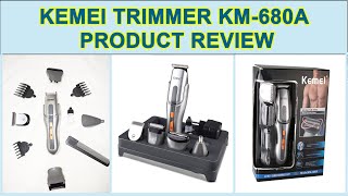 8 in 1 Kemei Trimmer/ Grooming Kit KM-680A Unboxing and Product Review | Middle Classiya | Urdu