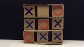 How to make a game of Tic Tac Toe  from cardboard