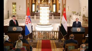 #موقع_الرئاسة || الرئيس عبد الفتاح السيسي يعقد مؤتمرًا صحفيًا مشتركًا مع الرئيس الكرواتي